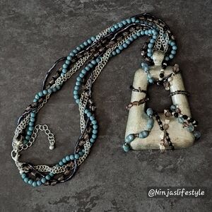 Beautiful Artisan Crafted Multi-Strand Statement Necklace